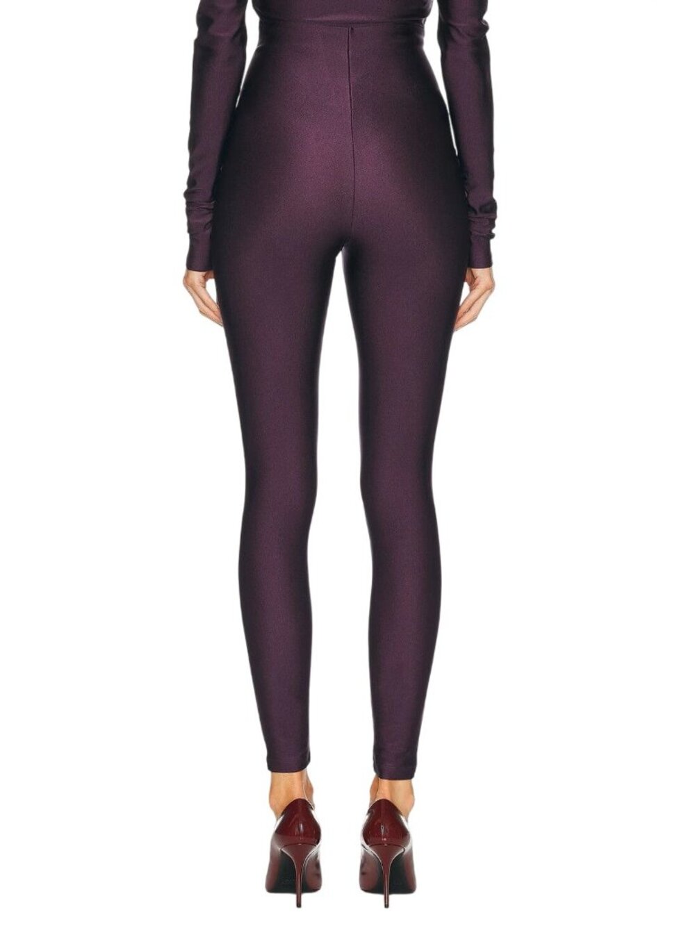 The Andamane Holly 80's Leggings in Rouge Noir X-Small New Womens Pants - Picture 2 of 14
